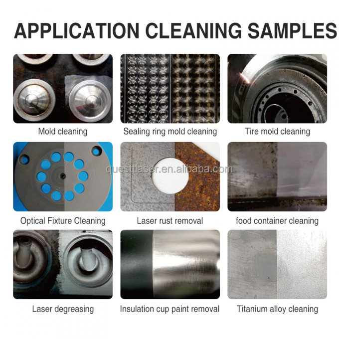 পলস 200W 300W স্যুটকেস ফাইবার লেজার পরিষ্কার মেশিন মরিচা অপসারণ মেশিন 10