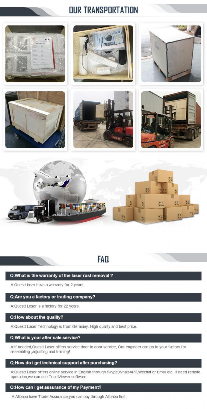 পলস 200W 300W স্যুটকেস ফাইবার লেজার পরিষ্কার মেশিন মরিচা অপসারণ মেশিন 14